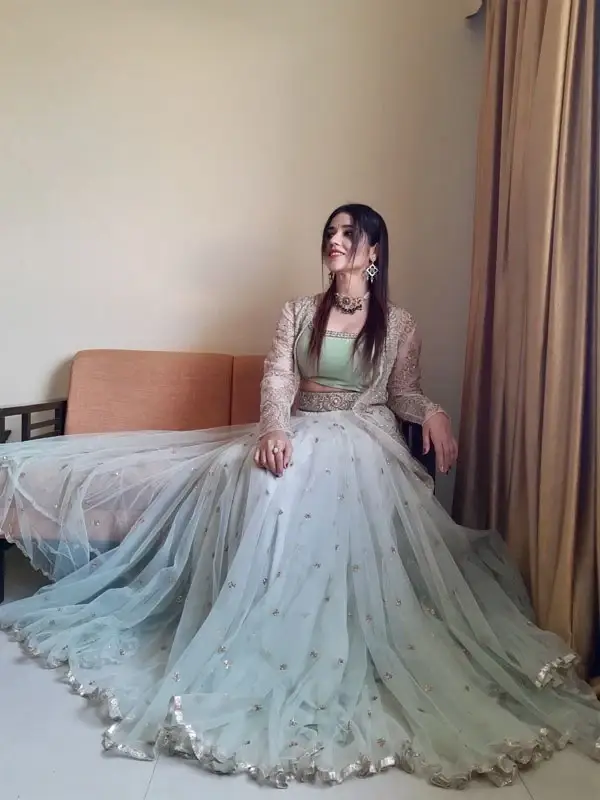 BEAUTIFUL INDIAN ACTRESS PRIYANKA JAWALKAR IN GREEN LEHENGA CHOLI 8